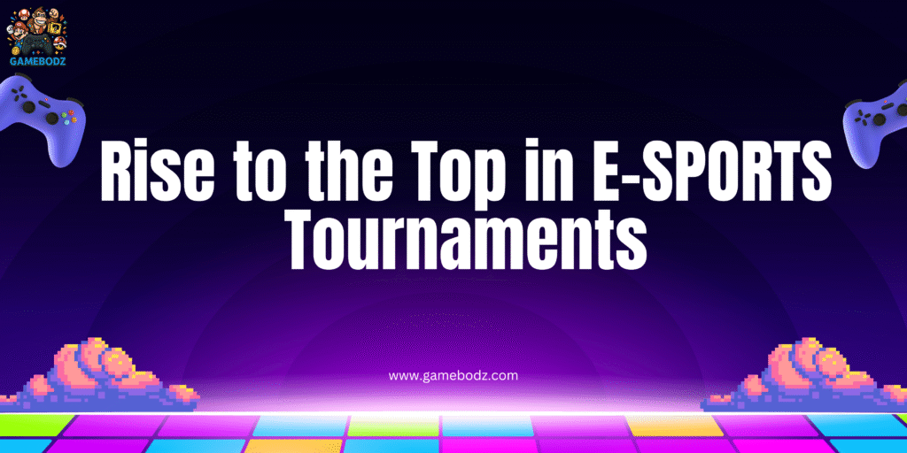 purple neon illustrated gaming tournament banner landscape